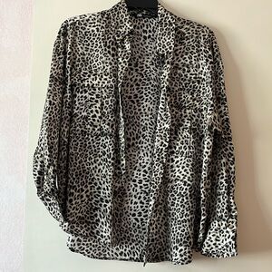Zara leopard printed blouse